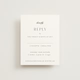 "More Than Words" - RSVP Cards in Bridal White by Design Lotus - Front