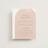 "Arched" - RSVP Cards in Carnation by Brianne Larsen - Front