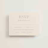 "Understated Elegance" - RSVP Cards in Buttercream by Brandy Folse - Front