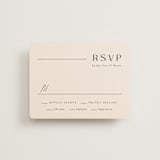 "Modern Aligned" - RSVP Cards in Creampuff by Carolyn MacLaren - Front