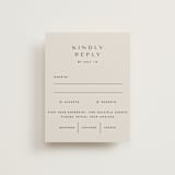 "Wine Label" - RSVP Cards in Stone by Owl and Toad - Front