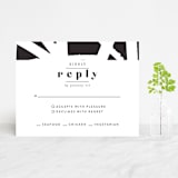 "Epithet" - RSVP Cards in Charcoal by Nazia Hyder - Front