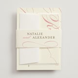 "Winter Flourish" - RSVP Cards in Petal Pink by Annie Clark - Assembled with Belly Band