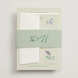 "tablescape drawing" - RSVP Cards in Garden by Cass Loh - Assembled with Belly Band