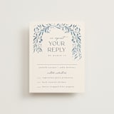 "Porcelain" - RSVP Cards in Delft Blue by Ashley DeMeyere - Front