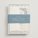 "Porcelain" - RSVP Cards in Delft Blue by Ashley DeMeyere - Assembled with Belly Band