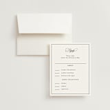 "Sincerity" - RSVP Cards in Noir by Kimberly FitzSimons - RSVP with Envelope