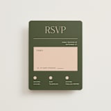 "Martini" - RSVP Cards in Olive by Pixel and Hank - Front