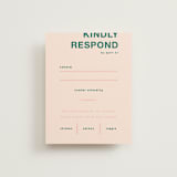 "Bold Type" - RSVP Cards in Parrot by Owl and Toad - Front