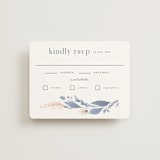 "Cascading Floral" - RSVP Cards in Lagoon by Corinne Malesic - Front