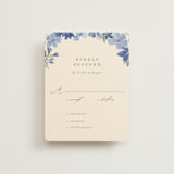 "Nilgiri" - RSVP Cards in Blueberry by Creo Study - Front