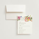 "Garland Monogram" - RSVP Cards in Summer by Angela Marzuki - RSVP with Envelope