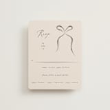 "Bow" - RSVP Cards in Tuxedo by Corinne Malesic - Front