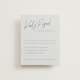 "Signature Script" - RSVP Cards in Mint by Michelle Taylor - Front