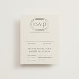 "Modern Monogram" - RSVP Cards in Latte by Jackie Crawford - Front