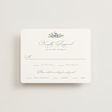 "Foliage Crest" - RSVP Cards in Sky by Everett Paper Goods - Front