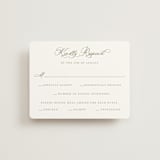 "watercolor flowers crest" - RSVP Cards in Moss by Cass Loh - Front