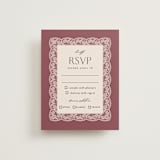 "Chantilly" - RSVP Cards in Mauve by Erica Krystek - Front