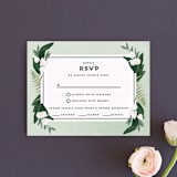 "Botanical Name Plate" - RSVP Cards in Sage by Shiny Penny Studio - Front