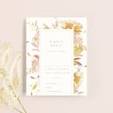 "Garden" - RSVP Cards in Peach by Lori Wemple - Front