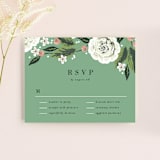 "Climbing Rose" - RSVP Cards in Leaf by Alethea and Ruth - Front
