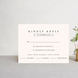 "Astor" - RSVP Cards in Blush by Carly Reed Walker - Front