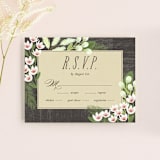 "Rustic Ranch" - RSVP Cards in Champagne by Griffinbell Paper Co. - Front
