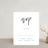 "Funky Names" - RSVP Cards in Navy by Phrosné Barwood - Front