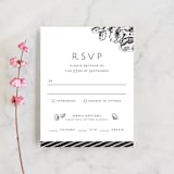 "Chalkboard Flora" - RSVP Cards in Chalkboard by Snow and Ivy - Front