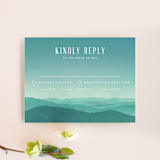 "Misty Mountain Range" - RSVP Cards in Sky by Kelly Schmidt - Front