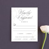 "Twirl Monogram B" - RSVP Cards in Blush by Ariel Rutland - Front