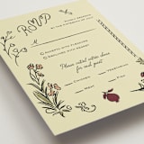 "Love Rests in a Garden" - RSVP Cards in Oat by Helena Vitto - Detail