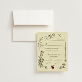 "Love Rests in a Garden" - RSVP Cards in Oat by Helena Vitto - RSVP with Envelope