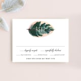 "Painterly Plant" - RSVP Cards in Midnight by Hooray Creative - Front