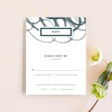 "Urban Sophisticate" - RSVP Cards in Charcoal by Carol Fazio - Front