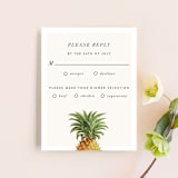 "Party in Paradise" - RSVP Cards in Pineapple by Erin Hodges - Front