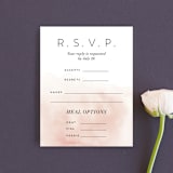 "Ethereal Bouquet" - RSVP Cards in Blush by Petra Kern - Front
