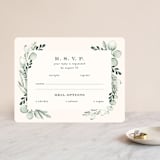"Gentle Greens" - RSVP Cards in Fern by Petra Kern - Front