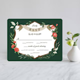 "Nature's Crest" - RSVP Cards in Forest by Paper Sun Studio - Front