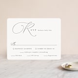 "Flowing Initials" - RSVP Cards in Ivory by Hooray Creative - Front