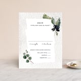 "Euca On A Whim" - RSVP Cards in Navy by Palm Bridal - Front