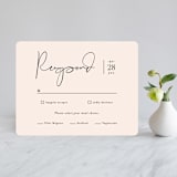 "Just the Two of Us" - RSVP Cards in Blush by Jennifer Wick - Front