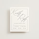 "Love Story" - RSVP Cards in Alabaster by Liz Conley - Front