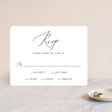 "Scripted Romance" - RSVP Cards in Classic by Katherine Moynagh - Front