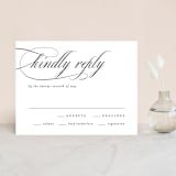 "Scripted Union" - RSVP Cards in Pearl by Kelly Schmidt - Front