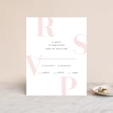 "Lettera" - RSVP Cards in Blush by Lauren Chism - Front