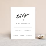 "Why Knot" - RSVP Cards in Ebony by Karen Glenn - Front