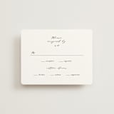 "Classically Us" - RSVP Cards in Cotton by Simona Camp - Front