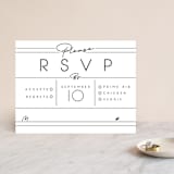 "Vesperum" - RSVP Cards in Slate by GeekInk Design - Front