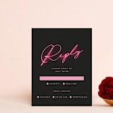 "Crazy in Love" - RSVP Cards in Hot Pink by Design Lotus - Front